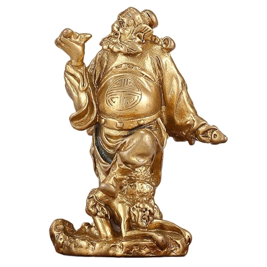 铜钟馗神像摆件天师钟馗像赐福铜像供奉招财车载中控台Home